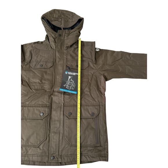 NEW Kuhl Kollusion Fleece Lined Turkish Coffee Brown Hooded Full ZIp Jacket NWT - Picture 10 of 11